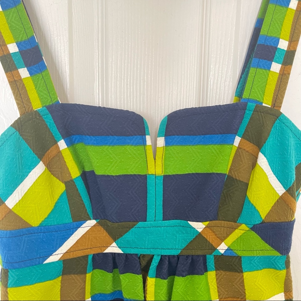 Revolve Trina Turk Nanna Dress Plaid Sweetheart - 4 - Picture 3 of 8